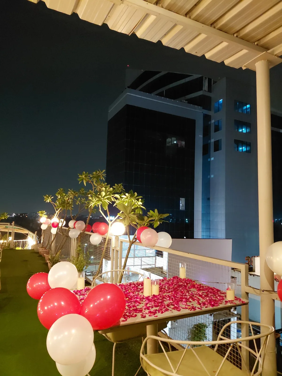 Real candle light dinner corner for couples at Chairish Cafe Malviya Nagar