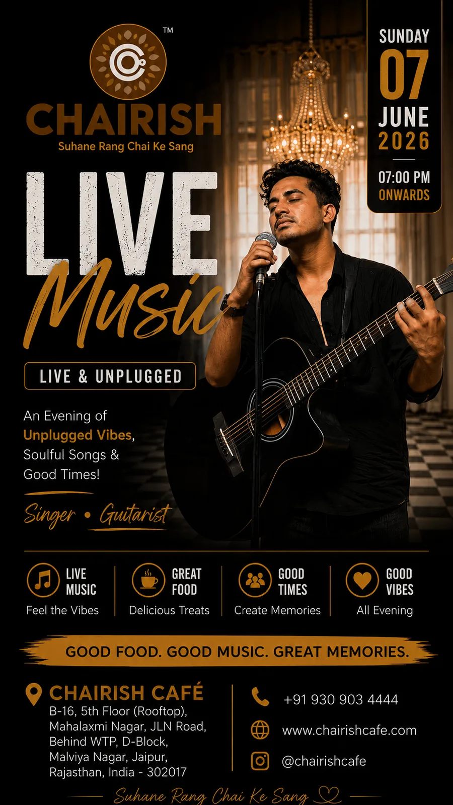 Events and live music at Chairish Cafe Jaipur