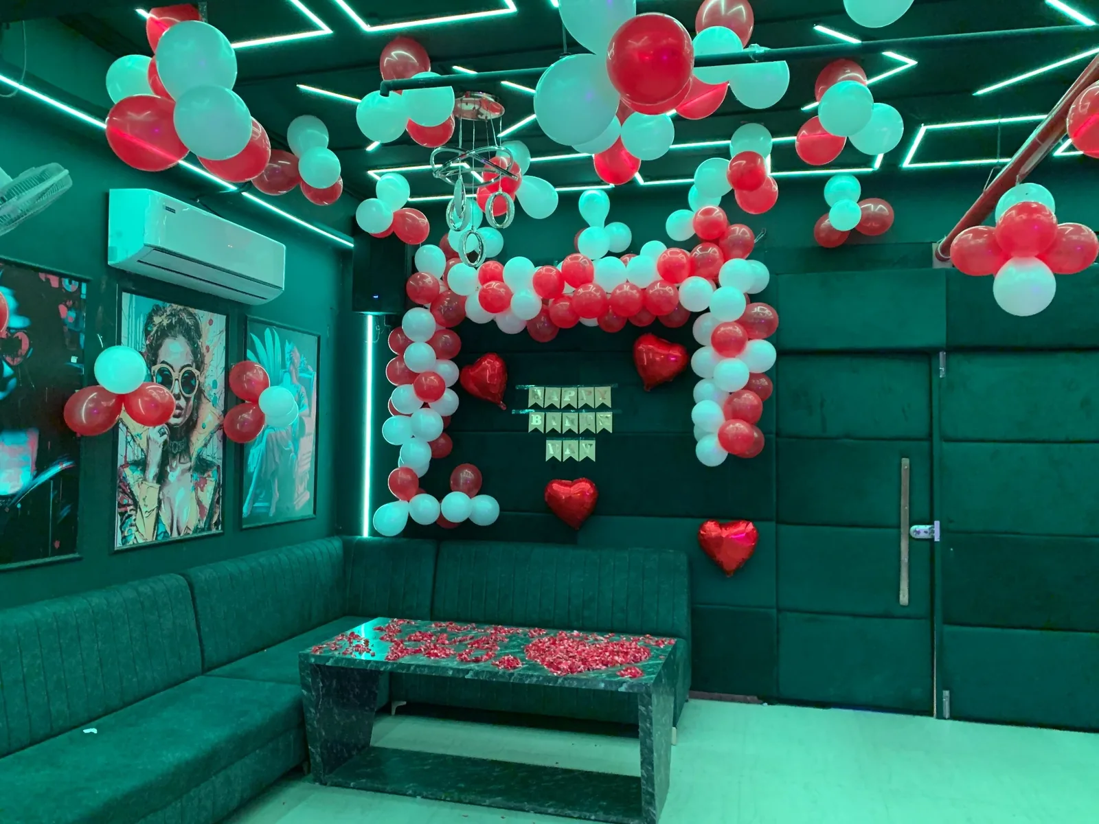 Private birthday decoration inside Chairish party hall