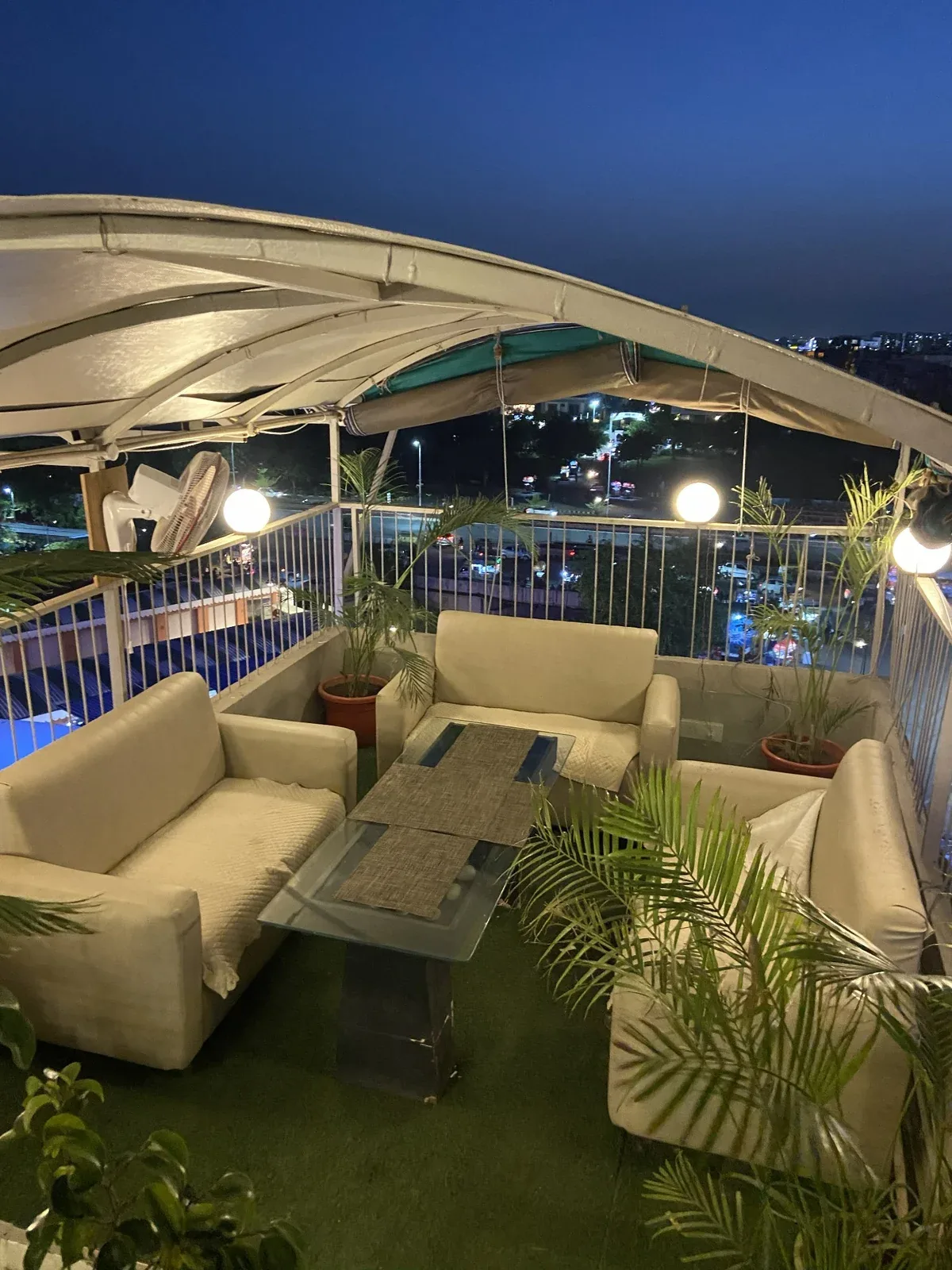 Chairish Cafe rooftop seating Malviya Nagar
